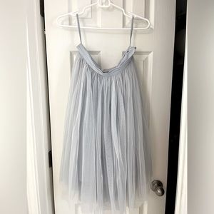 Needle & Thread Tulle A-line Midi Skirt in Porcelain Blue - US size 8